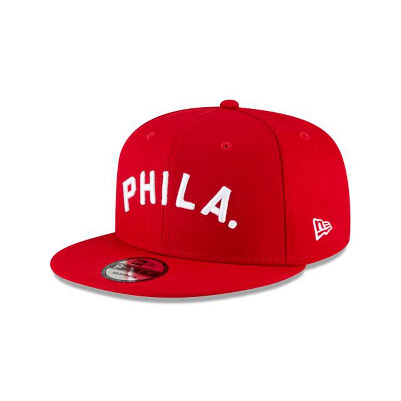 MLB Philadelphia Phillies Ligature 9Fifty Snapback (NGL1046) - Red New Era Caps